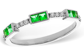 H284-13882: LDS WED RG .23 TW EMERALD .30 TGW