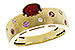 H284-15700: LDS RG .58 MULTI CLR (GAR & PINK SAPP) .66 TGW