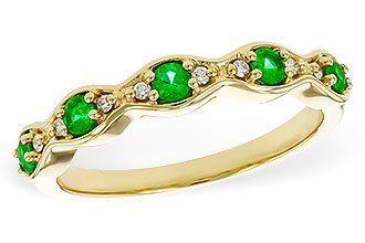 H284-17463: LDS WED RG .21 TW EMERALD .27 TGW