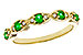 H284-17463: LDS WED RG .21 TW EMERALD .27 TGW