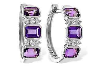 H284-17482: EARRING 1.05 TW AMETHYST 1.16 TGW