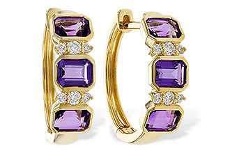 H284-17482: EARRING 1.05 TW AMETHYST 1.16 TGW