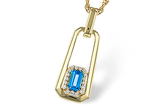 H284-17509: NECKLACE .33 BLUE TOPAZ .40 TGW (5x3MM BT)