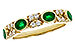 H285-00245: LDS WED RG .54 TW EMERALD .68 TGW