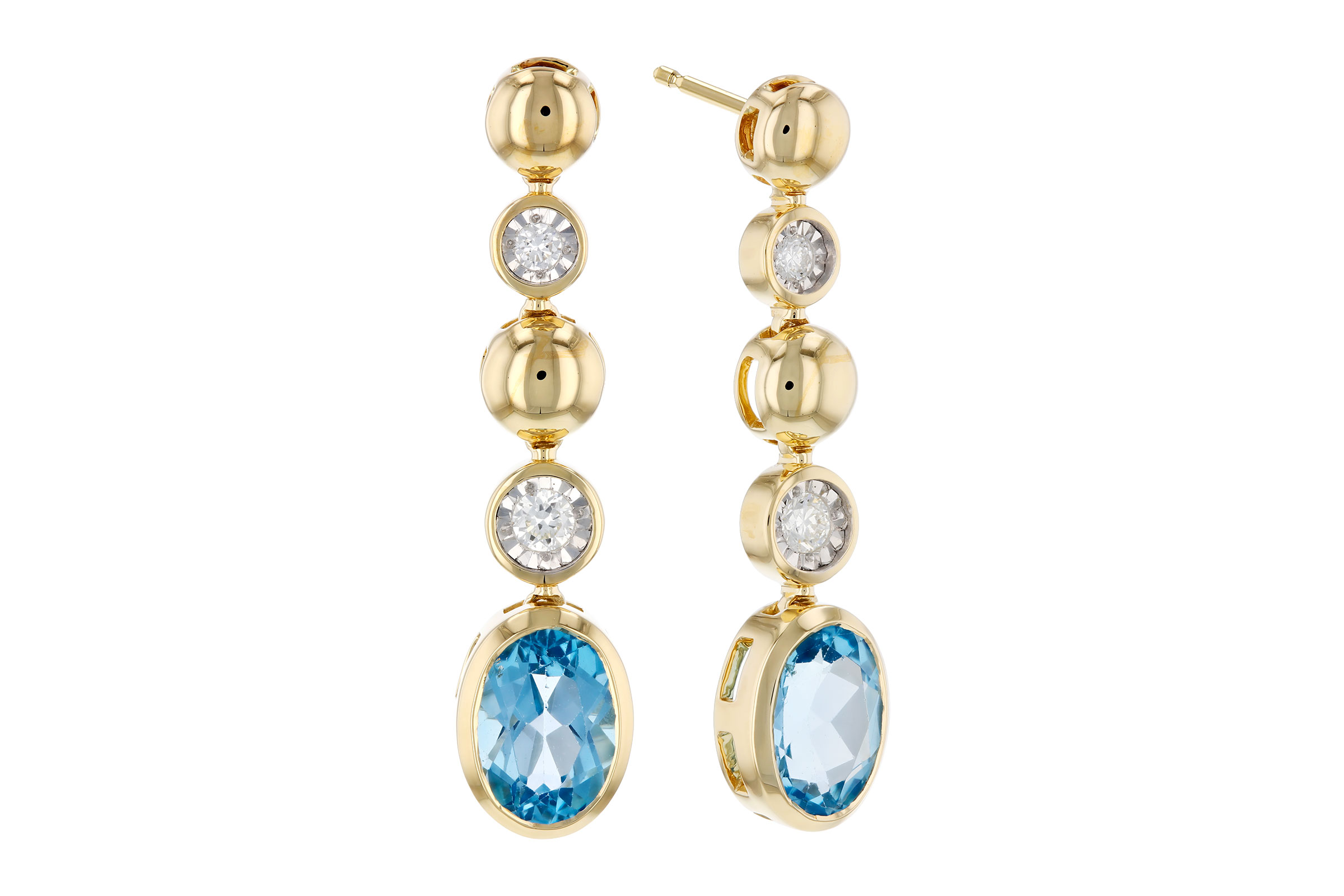 H285-01154: EARRINGS 1.66 TW BLUE TOPAZ 1.76 TGW