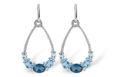 K197-75672: EARR 3.75 BLUE TOPAZ 4.17 TGW