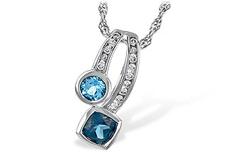 K198-72072: NECKLACE .91 TW BLUE TOPAZ 1.04 TGW