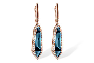 K199-57463: EARR 5.25 LONDON BLUE TOPAZ 5.67 TGW