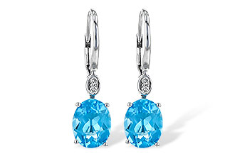 K199-62909: EARR 3.70 TW BLUE TOPAZ 3.75 TGW (9x7MM BT)