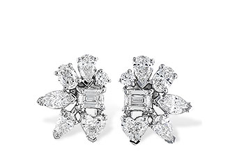K283-24772: EARRINGS .90 TW FANCY CUT DIAS