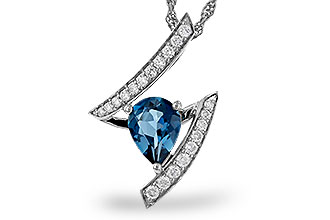 K284-10209: NECK 1.04 LONDON BLUE TOPAZ 1.23 TGW (8x6MM)