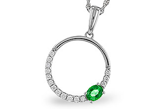 K284-12018: NECKLACE .19 EMERALD .34 TGW