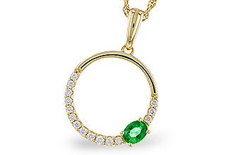 K284-12018: NECKLACE .19 EMERALD .34 TGW