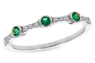 K284-12036: LDS WED RG .11 EMERALD .20 TGW