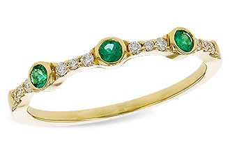 K284-12036: LDS WED RG .11 EMERALD .20 TGW