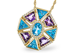 K284-12945: NECKLACE 4.47 SEMI-PREC (BT & AMY) 4.65 TGW