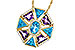 K284-12945: NECKLACE 4.47 SEMI-PREC (BT & AMY) 4.65 TGW