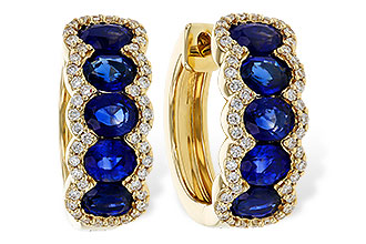 K284-16545: EARRINGS 2.32 TW SAPPHIRE 2.57 TGW