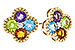K284-17491: EARRINGS 1.88 SEMI-PREC (AMY,BT,CIT,PER) 1.93 TGW