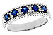K284-17518: LDS WED RG .64 TW SAPPHIRE .76 TGW