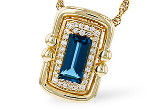 K285-00218: NECK .84 LONDON BLUE TOPAZ .96 TGW (8x4MM LBT)