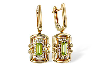 K285-00227: EARRINGS .71 TW PERIDOT .88 TGW (6x3MM PER)