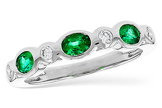 K285-00245: LDS WED RG .43 EMERALD .56 TGW