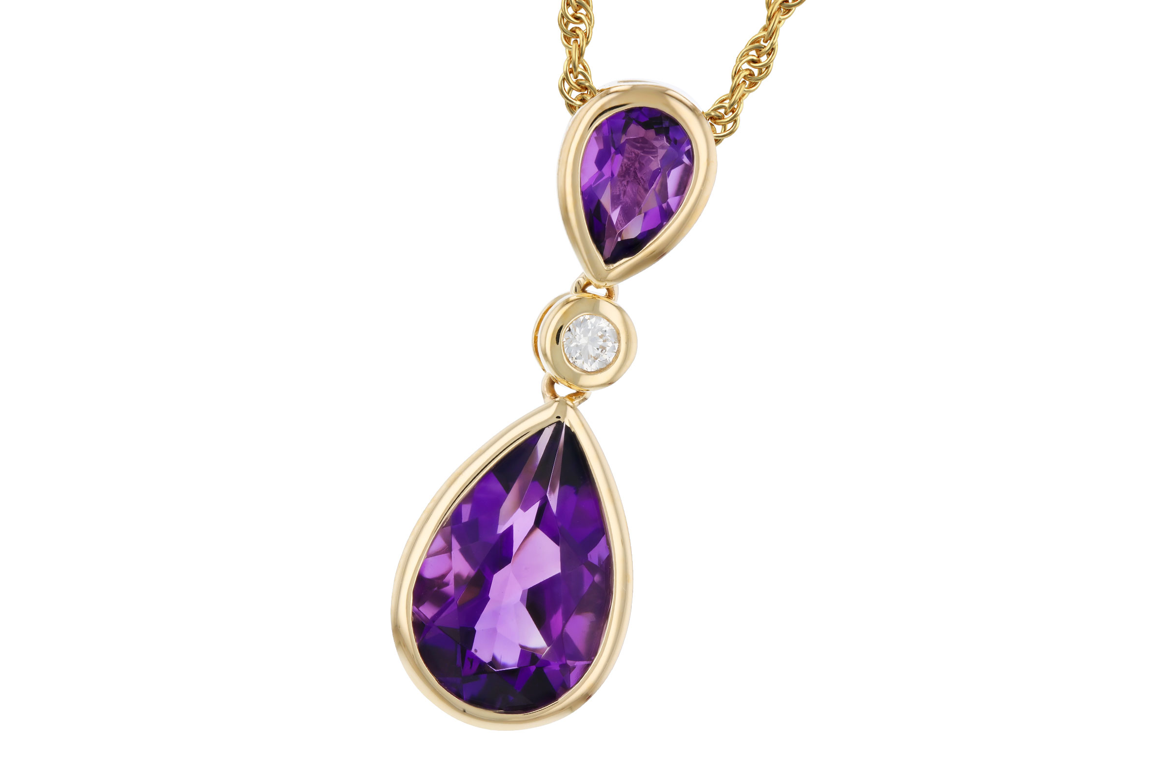 K285-02909: NECKLACE 1.92 TW AMETHYST 1.96 TGW