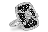 L009-59318: LDS ONYX & DIA RG .44 TW