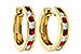 L010-48363: EARRINGS .59 RUBY 1.02 TGW