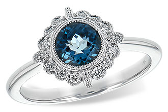 L198-64754: LDS RG .93 BLUE TOPAZ 1.05 TGW