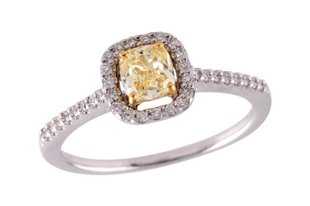 L282-27481: LDR .77 FANCY LGT YELL DIA .95 TW (GIA1279297180)