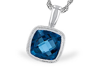 L283-22909: NECKLACE 1.10 CT LONDON BLUE TOPAZ