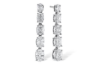 L283-24745: EARRINGS 1.90 TW OVAL DIAMONDS