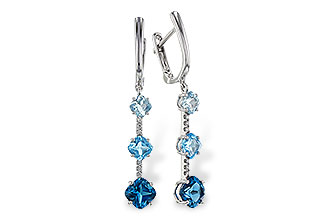 L284-10245: EARRINGS 2.41 TW BLUE TOPAZ 2.45 TGW