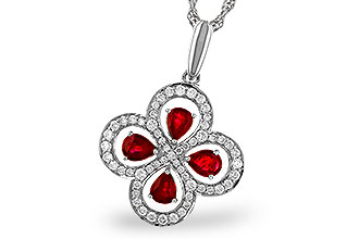 L284-11136: NECKLACE .68 RUBY TW .96 TGW