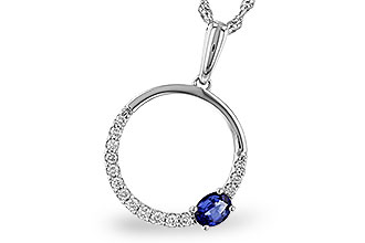 L284-12009: NECKLACE .28 SAPPHIRE .43 TGW