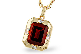 L284-12963: NECKLACE 3.65 GARNET 3.82 TGW (10x8MM GAR)