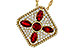 L284-13827: NECKLACE .81 TW RUBY 1.12 TGW