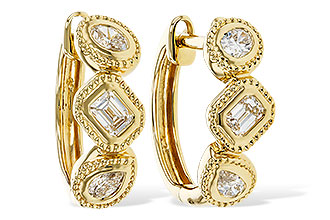 L284-16618: EARRINGS .42 TW FANCY CUT DIAS