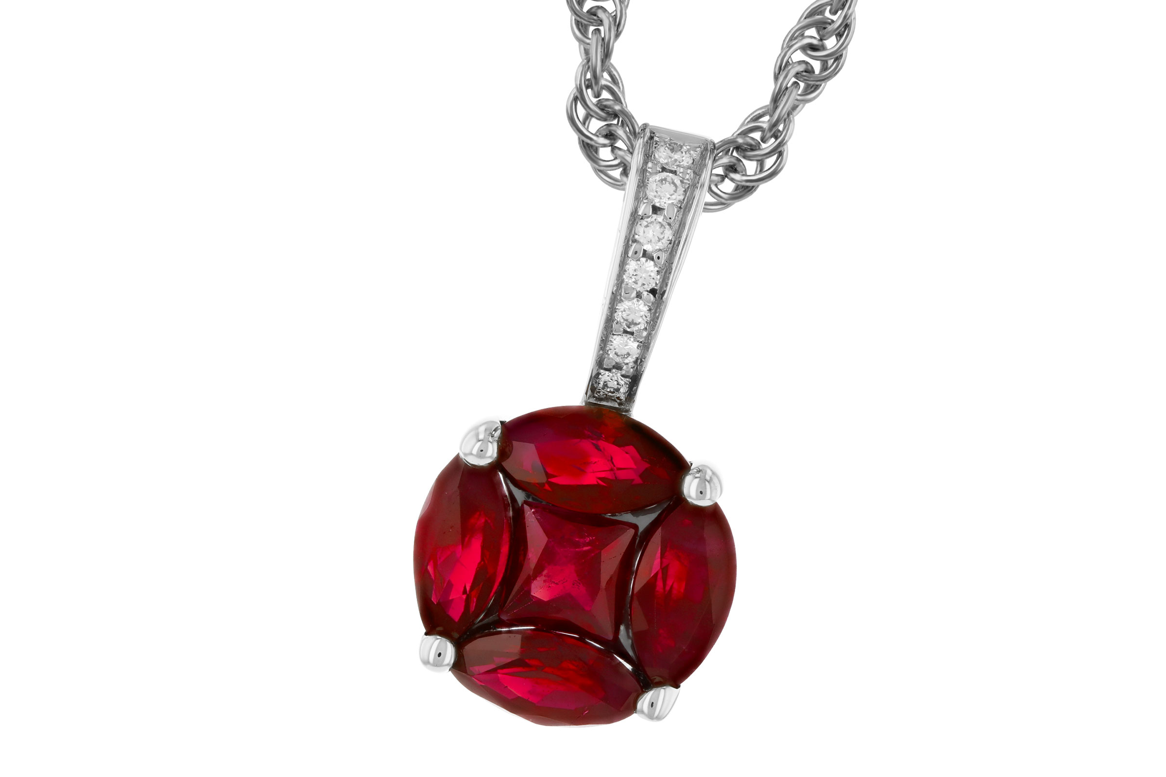 L285-00254: NECKLACE .80 RUBY .82 TW