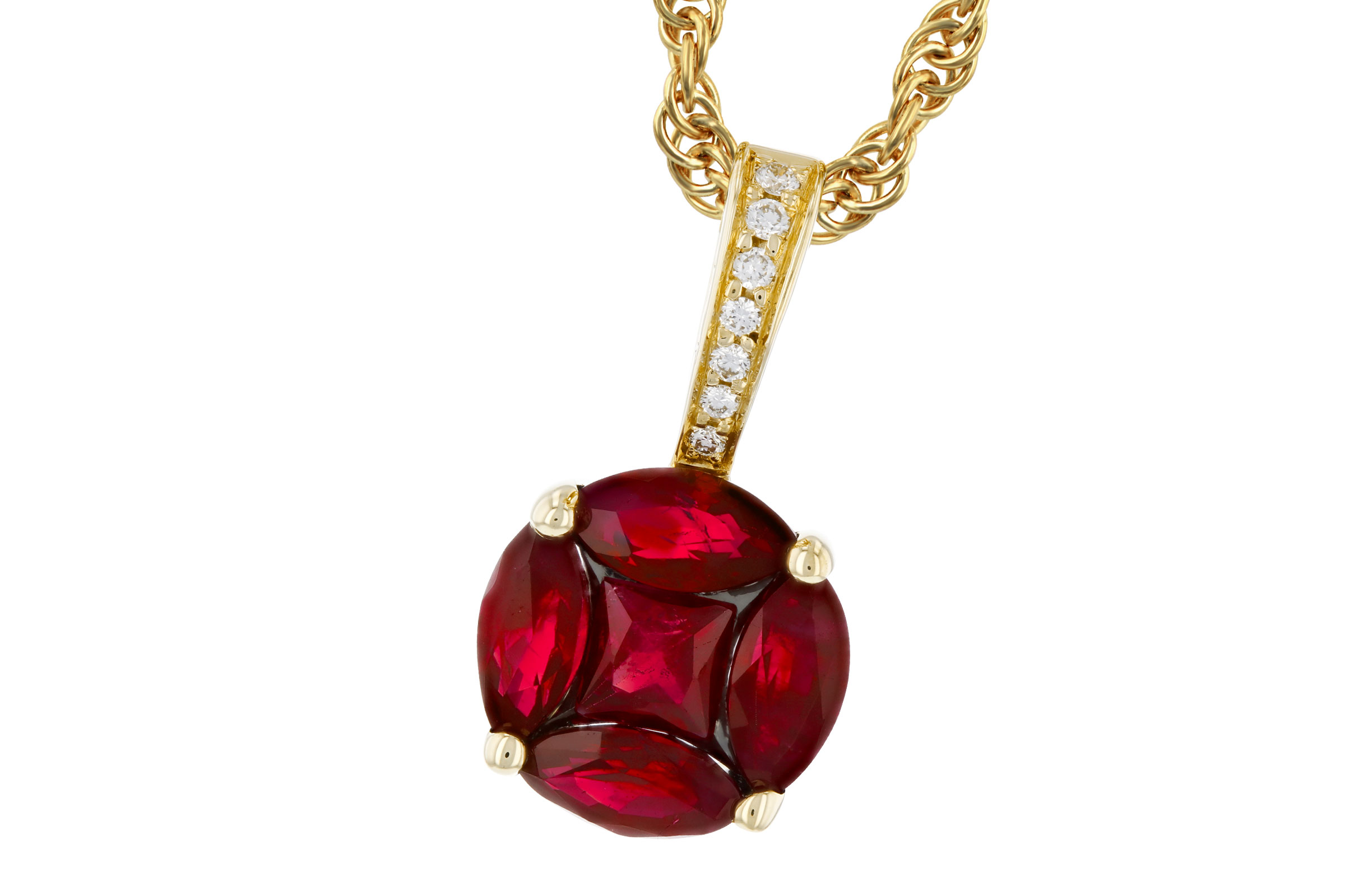 L285-00254: NECKLACE .80 RUBY .82 TW