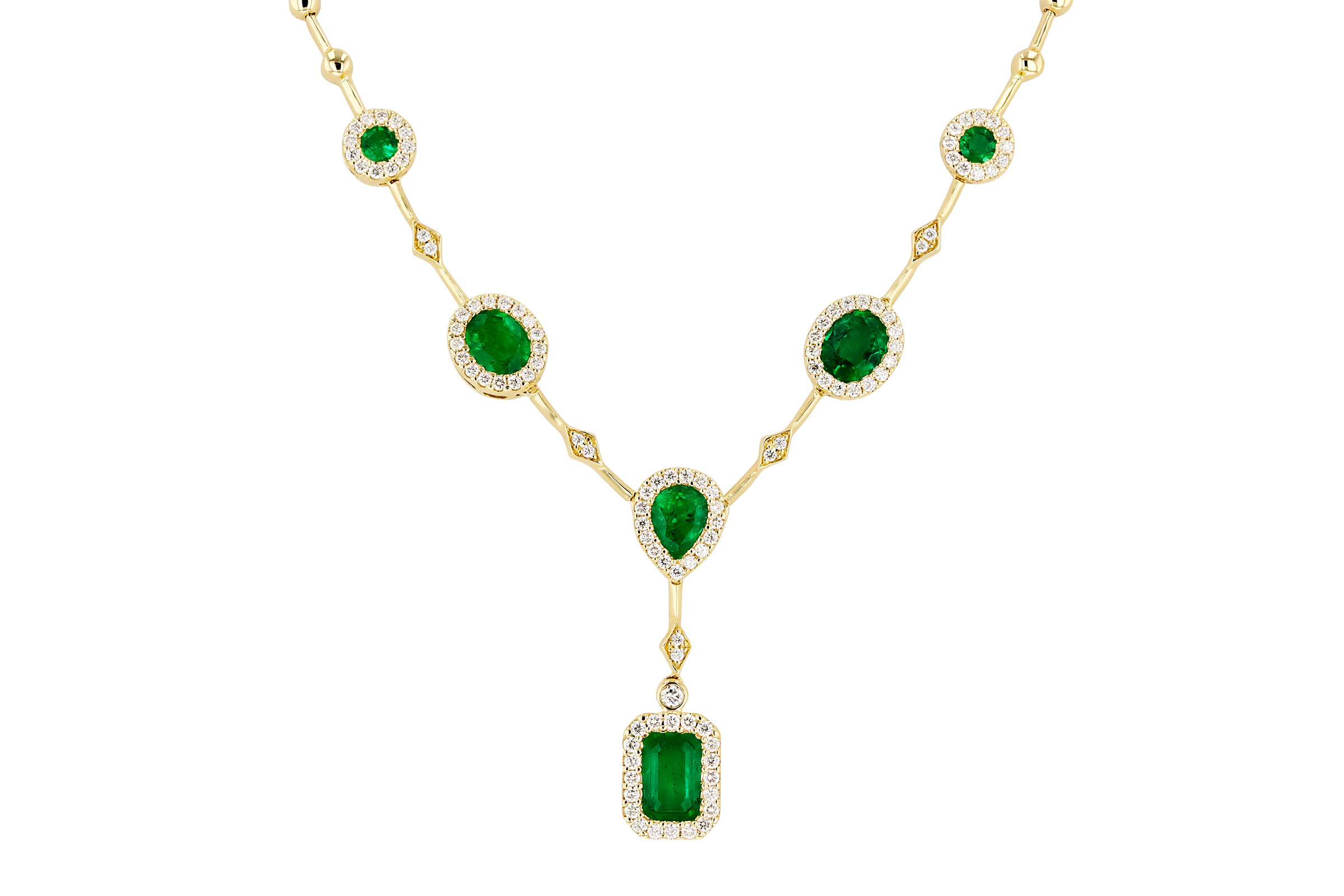 L285-02000: NECKLACE 1.66 TW EMERALD 2.08 TGW (17")