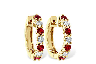 M010-48381: EARRINGS .64 RUBY 1.05 TGW