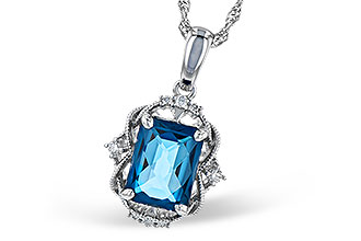 M282-30209: NECK 1.68 LONDON BLUE TOPAZ 1.73 TGW (8x6MM LBT)