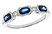 M284-11136: LDS WED RG .72 SAPPHIRE .77 TGW (4x3MM SAPP)