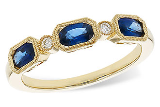 M284-11136: LDS WED RG .72 SAPPHIRE .77 TGW (4x3MM SAPP)