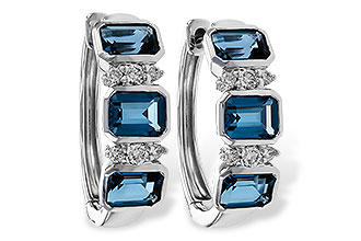 M284-11154: EARRINGS 1.37 TW LONDON BLUE TOPAZ 1.48 TGW