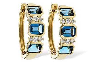 M284-11154: EARRINGS 1.37 TW LONDON BLUE TOPAZ 1.48 TGW