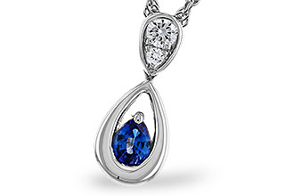 M284-12045: NECKLACE .21 SAPPHIRE .27 TGW (4x3 SAPP)
